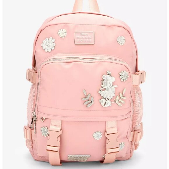 Disney - Minnie Mouse Floral Blush Multi-Pocket Backpack - NEW - FREE SHIPPING! - Picture 1 of 5